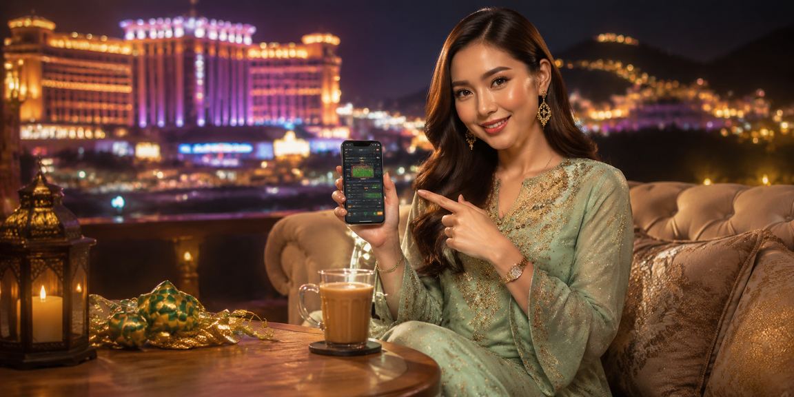 Suasana perayaan Hari Raya dengan akses kasino mudah alih di Genting Highlands